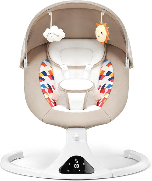 Bluetooth Baby Swing for Infants with Remote Control Features