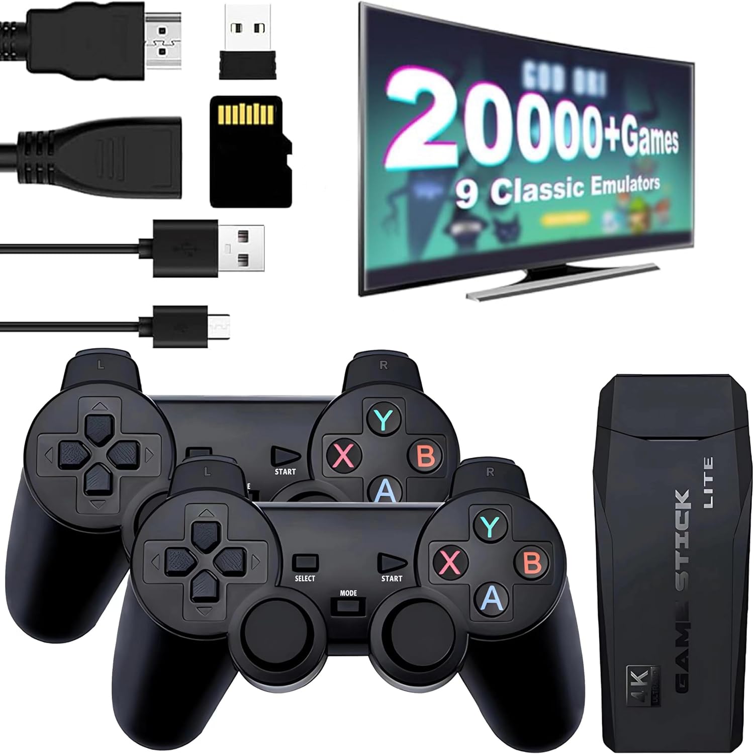 Retro Game Console with 20000+ Built-in Games and HDMI Output