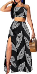 Sexy Two Piece Sets for Women Vacation Maxi Dress - Elegant Beachwear