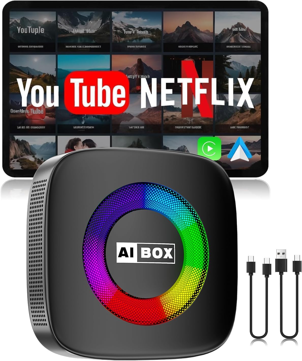 Wireless Carplay Adapter for iPhone & Android Auto - Easy Setup