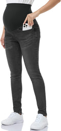 Women's Maternity Over-Belly Skinny Denim Jeggings - Comfortable