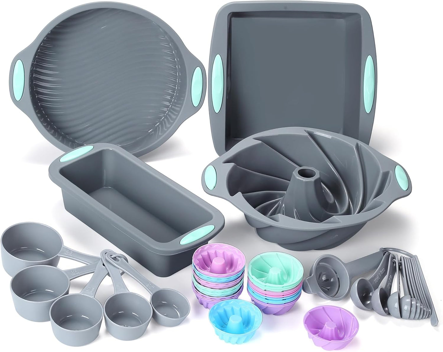 Silicone Bakeware Set - 45 Pieces for Perfect Baking Every Time
