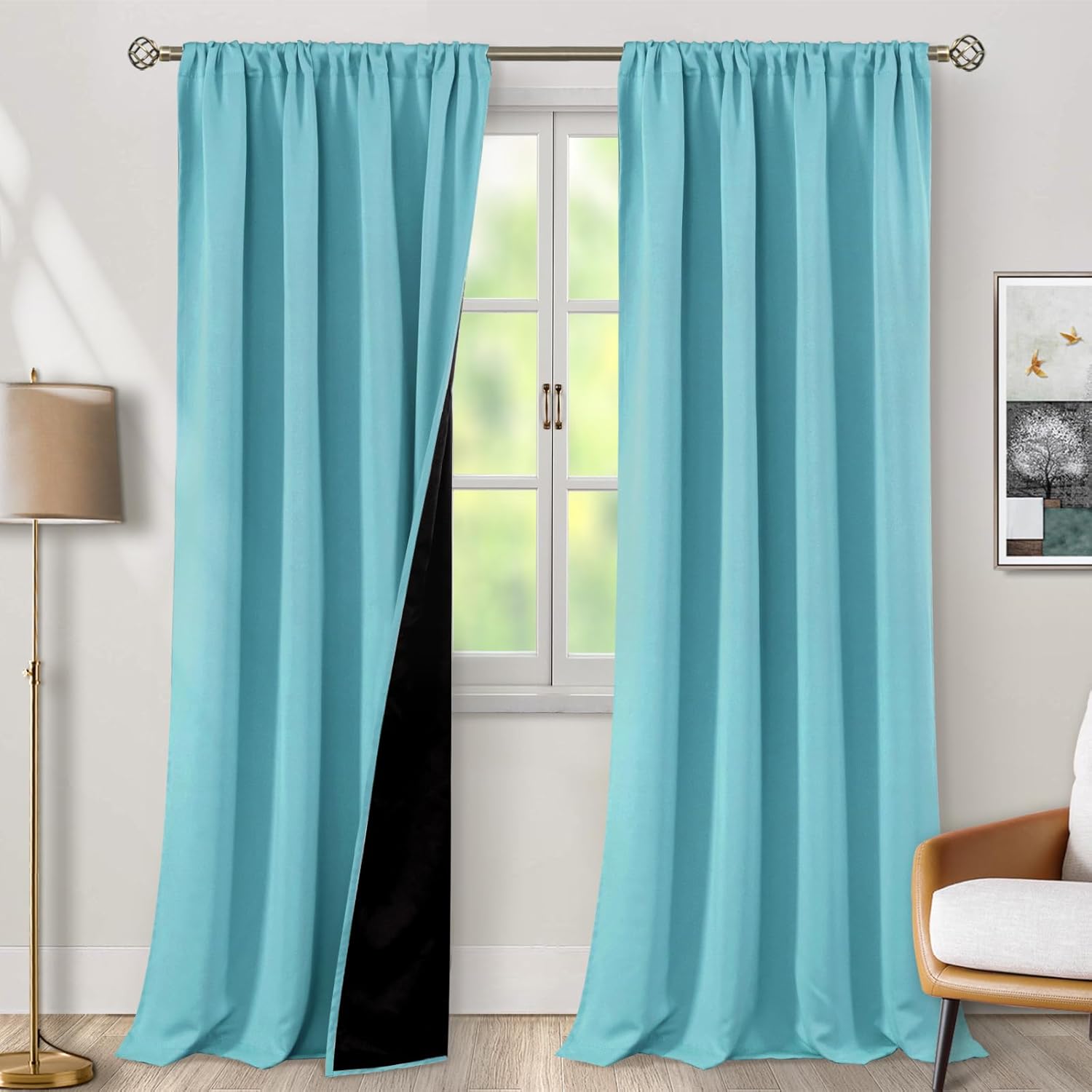 BGment 100% Blackout Curtains for Living Room and Bedroom