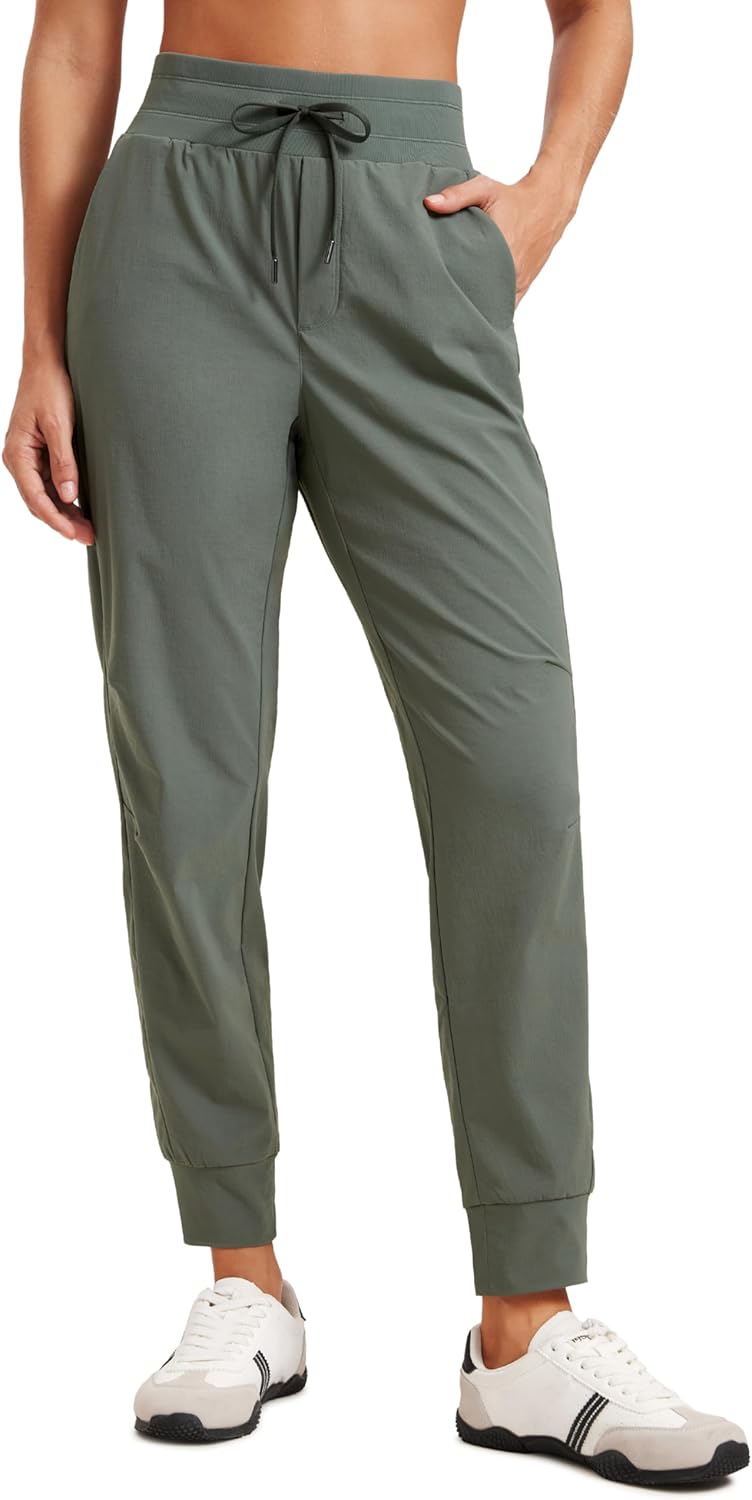 CRZ YOGA Athletic Joggers for Women - Lightweight Hiking Pants
