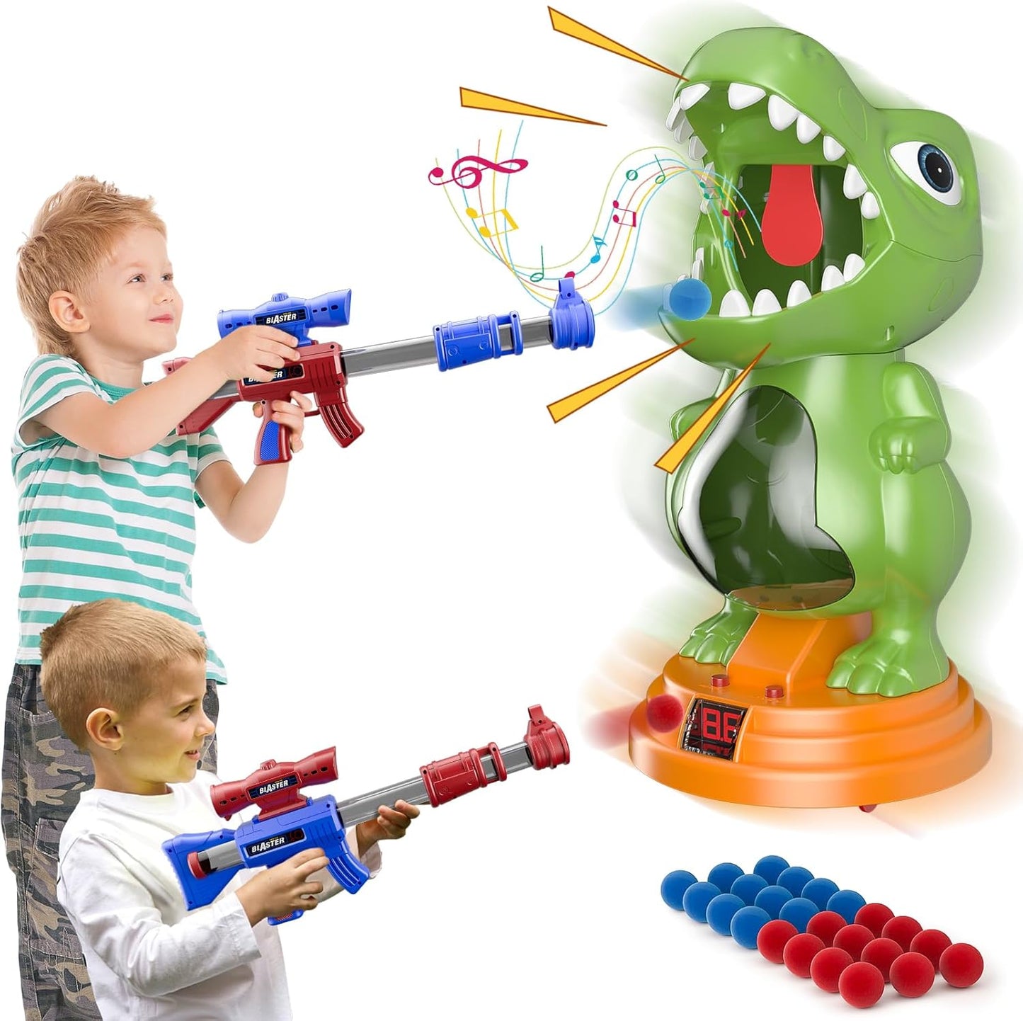Dinosaur Shooting Toy Set: Fun LED Game