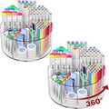 Acrylic 2 Pack Rotating Pen Organizer - Clear 360 Desk Caddy