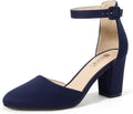 Closed Toe Heels 3 in Chunky Block Heels - Comfortable Dress Pumps