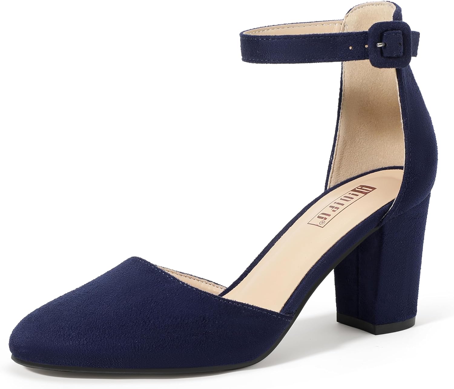 IDIFU Closed Toe Heels for Women - Stylish Chunky Block Heels