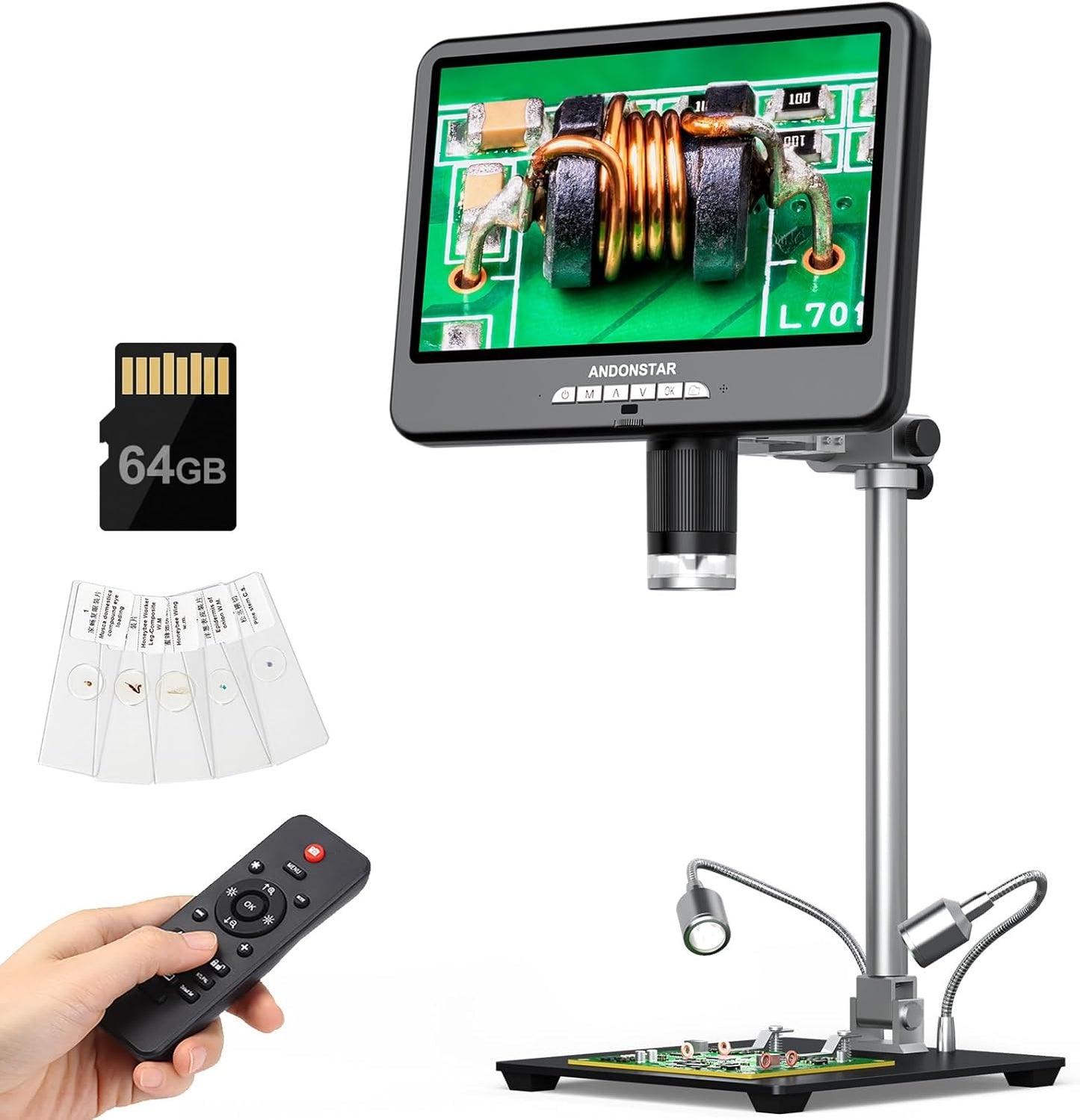 Andonstar 4K 60FPS Digital Microscope for Soldering and More
