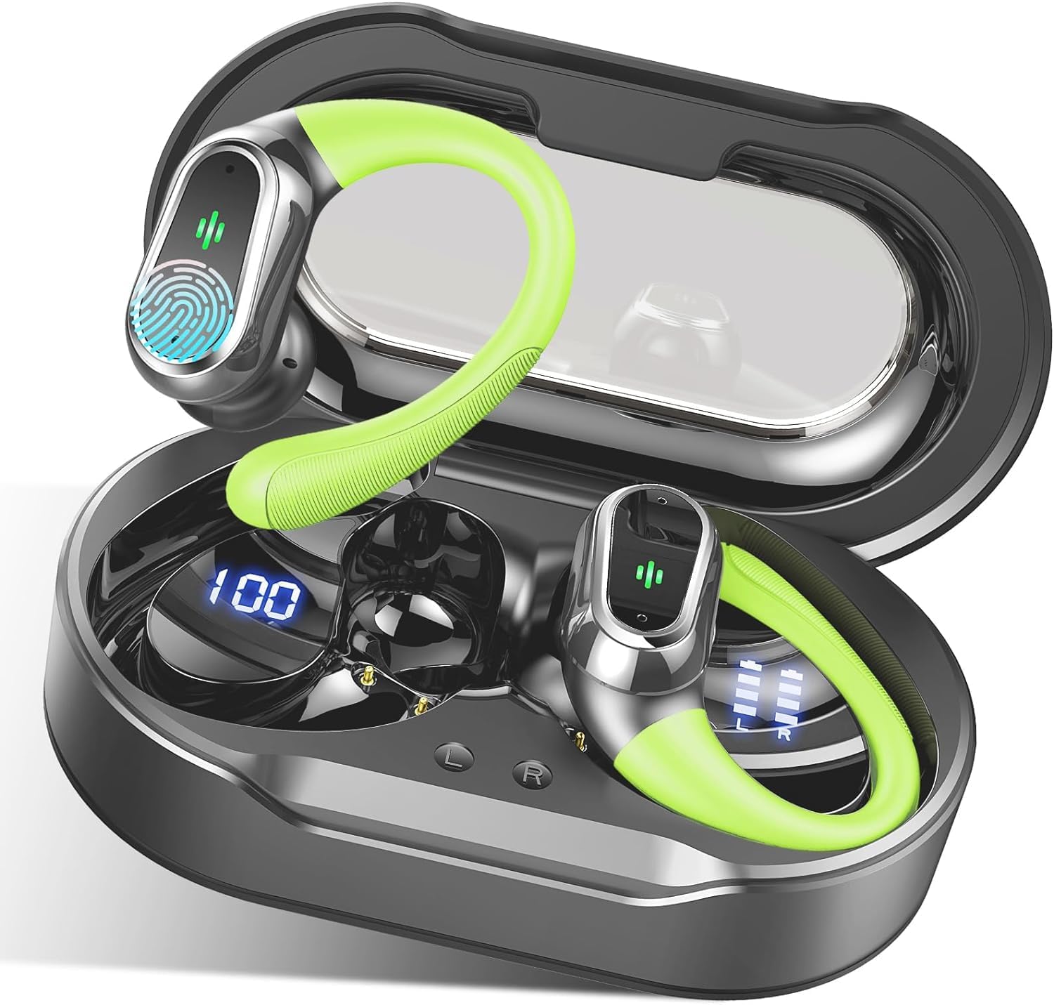 Rolosar Sport Earbuds: 50H Stereo, ENC Mic, IP7 Waterproof