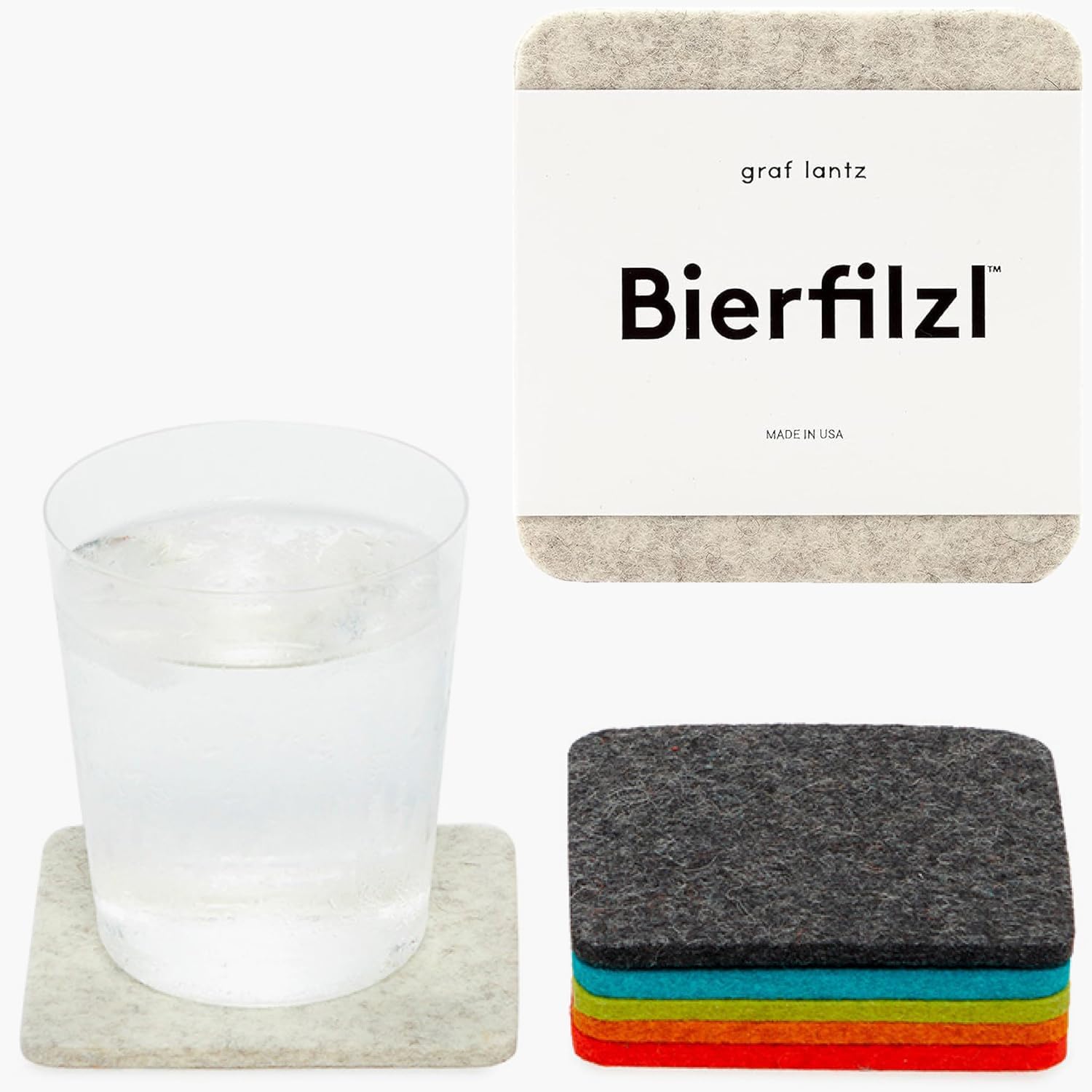 Bierfilzl Merino Wool Coasters Set of 6 - Sustainable Home Decor