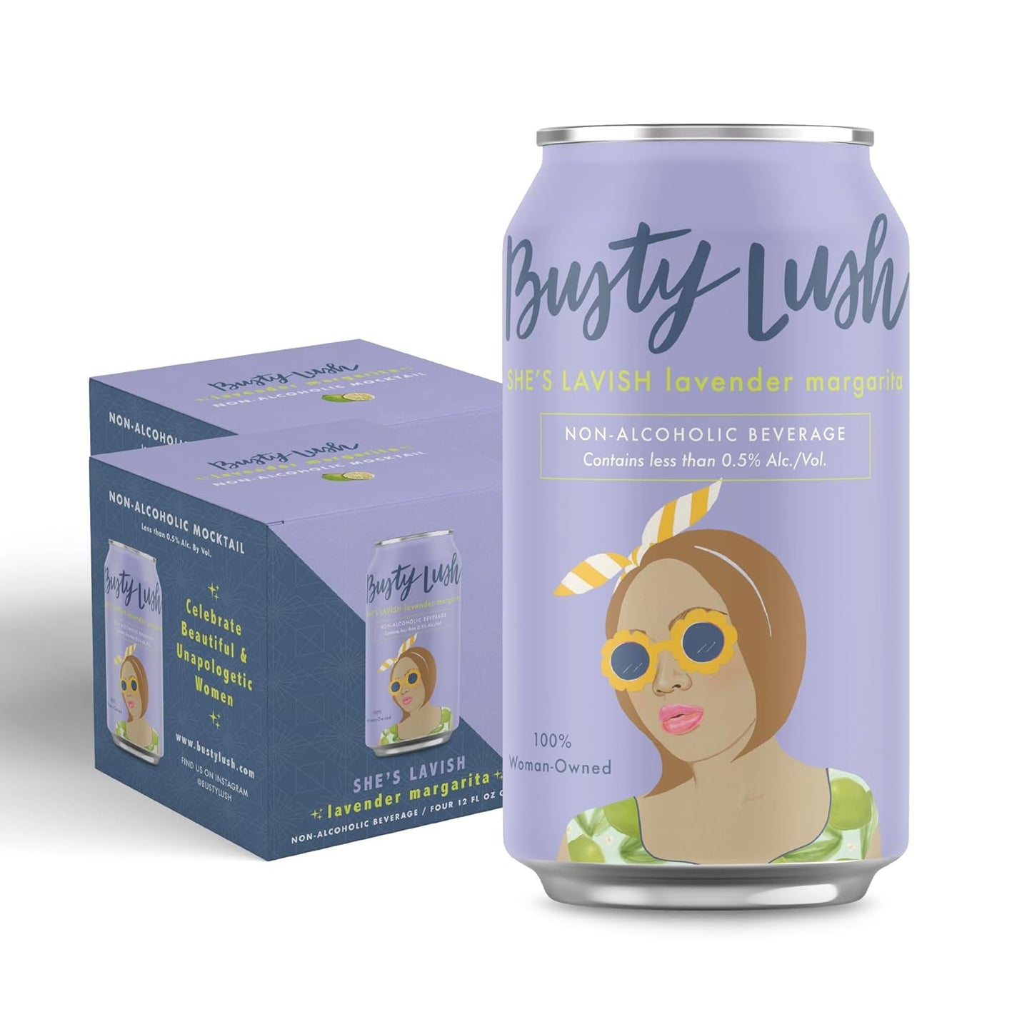 Lavender Sparkling Mocktail: Low Sugar, 8 Pack