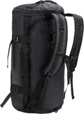 90L Black Duffel Backpack - Large Water Resistant Travel Gym Bag