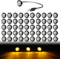 3/4 in LED Marker Clear Lens Amber Light Pack of 50 - Reliable 12V