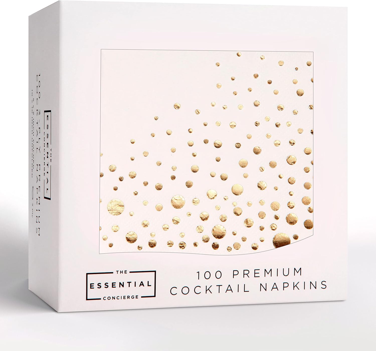 100 Gold Holiday Cocktail Napkins: Elegant & Disposable