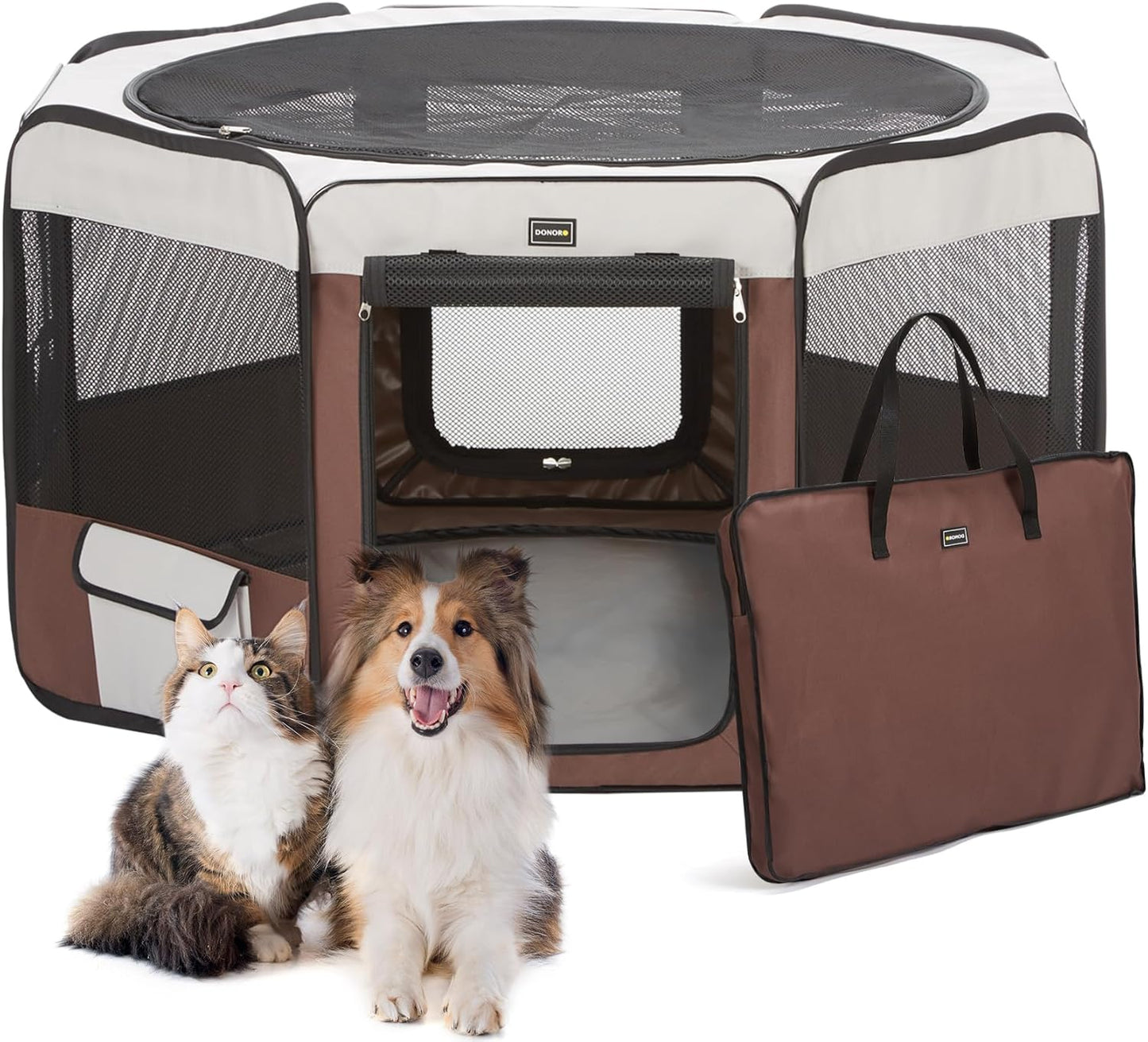 Portable Dog Playpen for Small Pets - Easy Setup and Carry