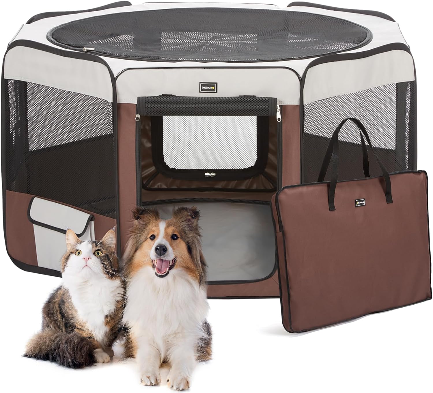Portable Dog Playpen for Small Medium Dogs - Easy to Set Up