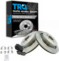 TRQ Rear Brake Pad & Rotor Kit Compatible with Land Rover - Reliable