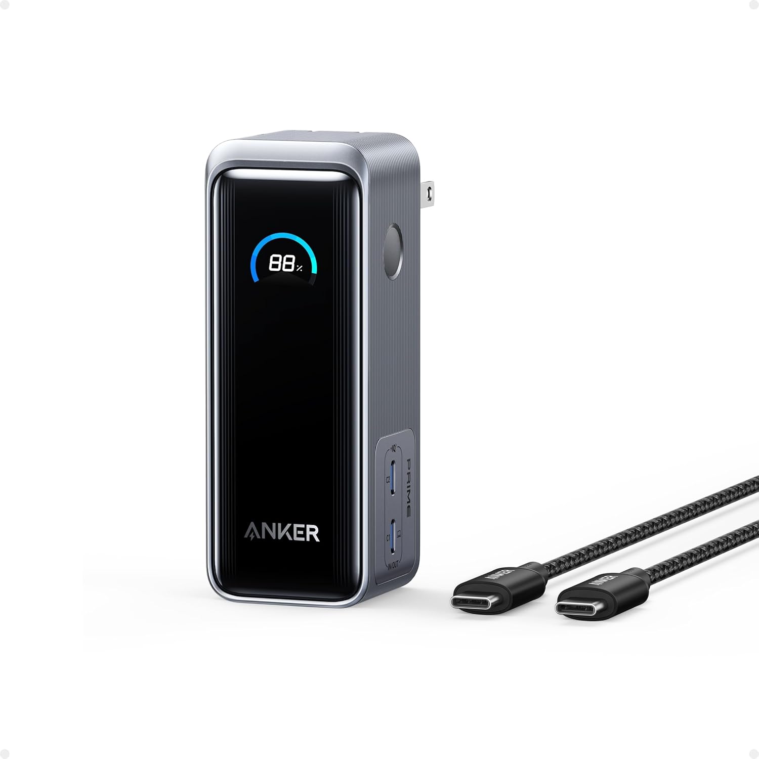 Anker Prime Power Bank 9,600mAh with 65W Output Charger