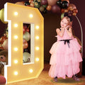 4FT Marquee Letters Large Light Up Letter D - Party Backdrop