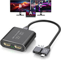 HDMI Splitter Extended Display for Dual Monitor Setup 4K 1080p