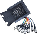 Pro Audio Recessed Stage in Floor Pocket Box Black - Prewired XLR