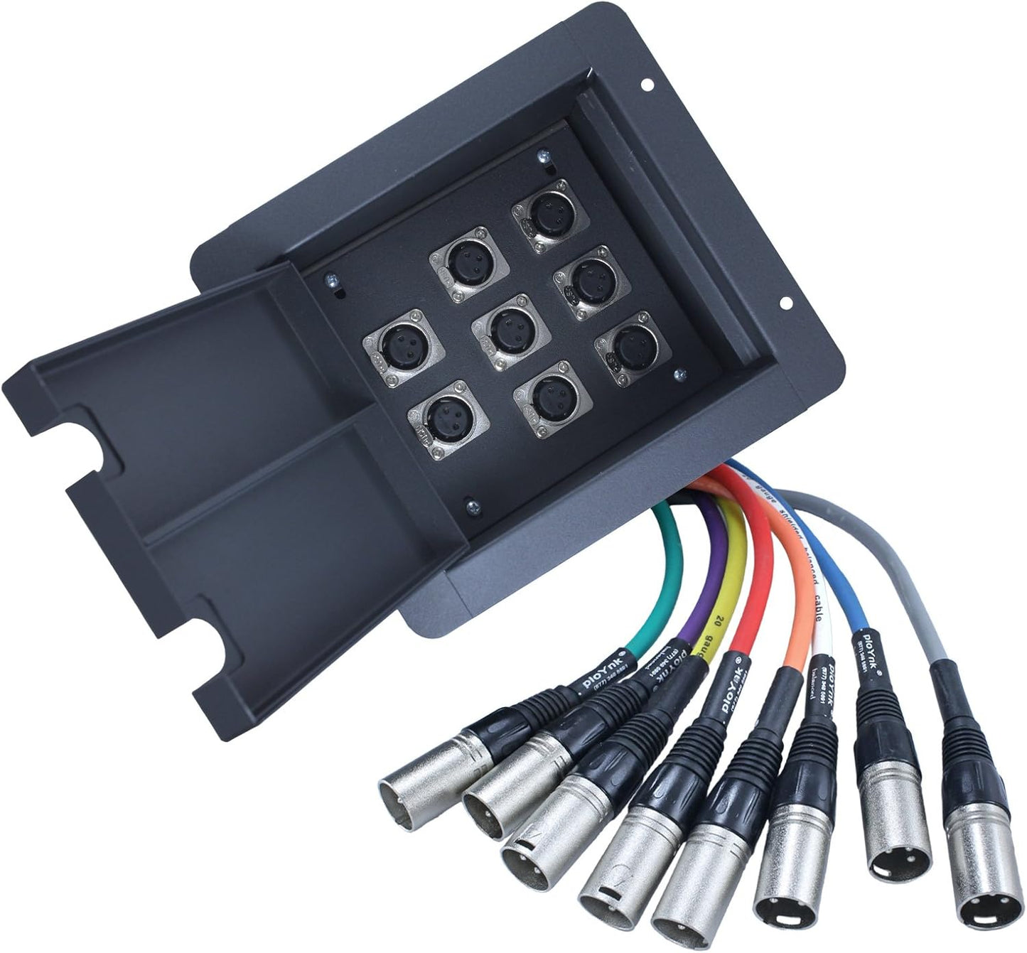 Pro Audio Recessed Stage Floor Pocket Box with Prewired Connections