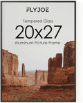 20x27 Metal Picture Frame Black Aluminum - Slim Gallery Look