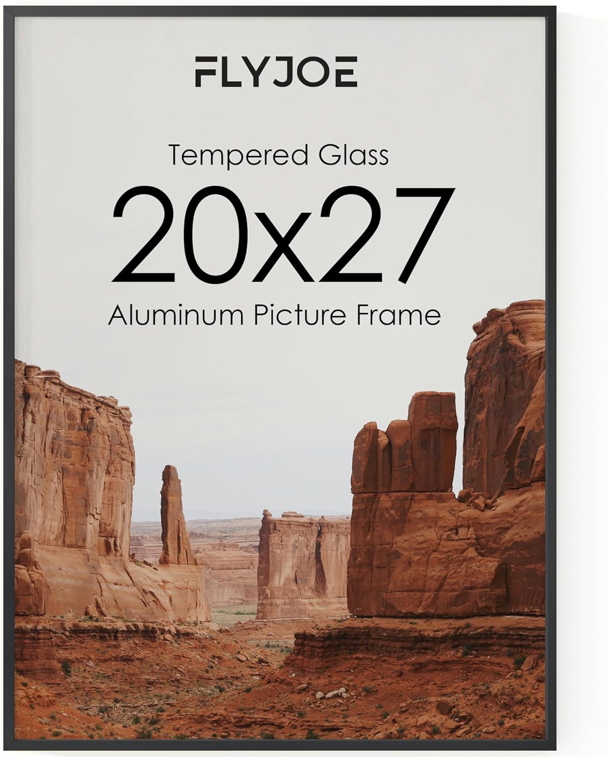 20x27 Metal Picture Frame for Wall Gallery - Black Aluminum