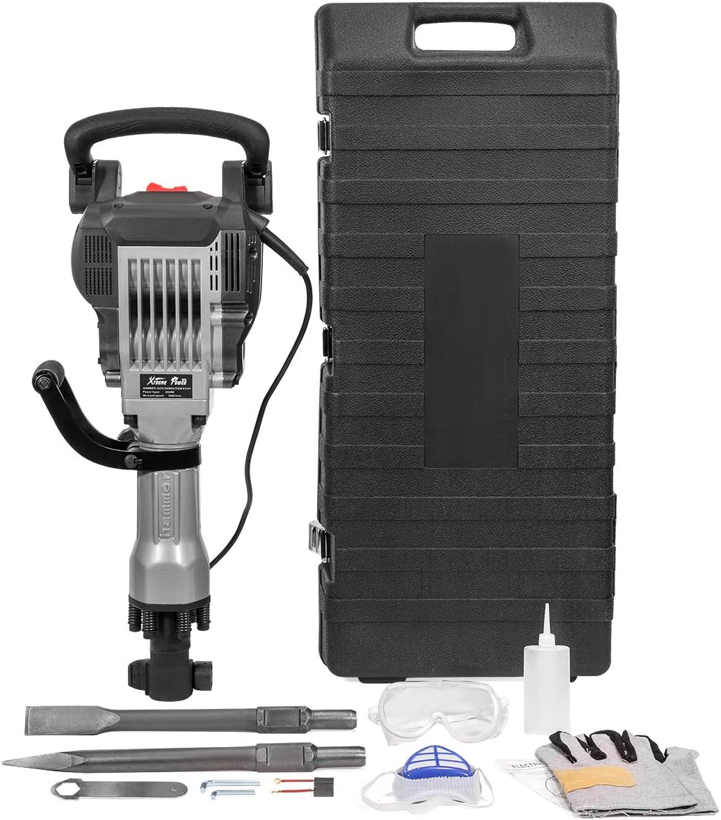 XtremepowerUS 3600W Electric Demolition Jack Hammer for Concrete