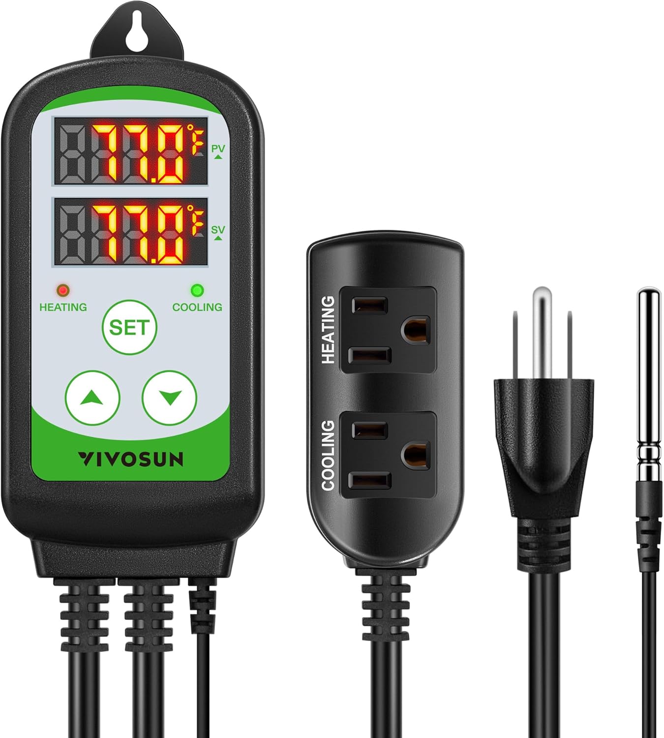 VIVOSUN 1500W Dual Display Thermostat