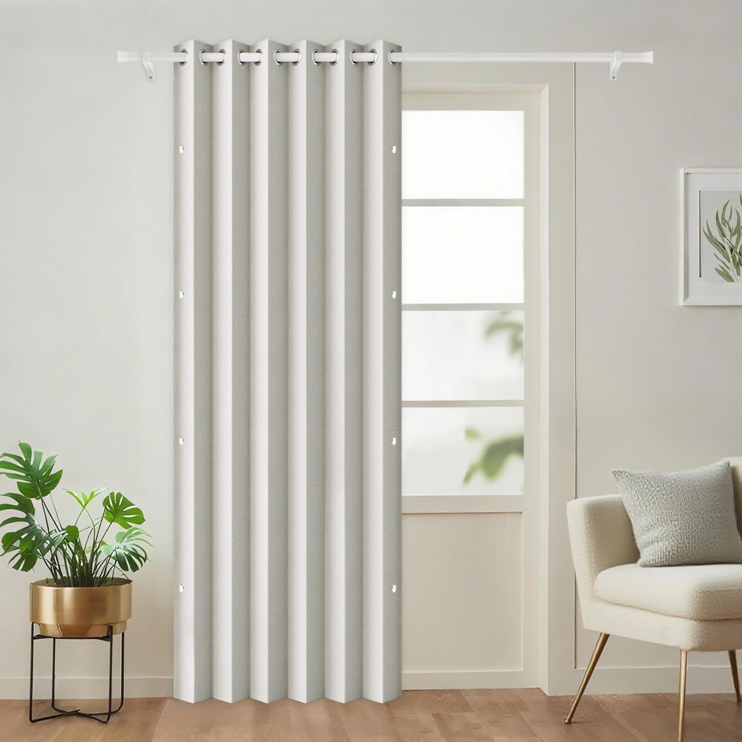 Full Blackout Memory Trained Pleated Curtains for Privacy