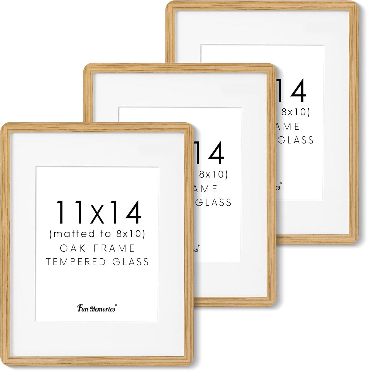 11x14 Picture Frame in Solid Oak Wood for Rustic Home Decor