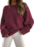 LILLUSORY Women's Oversized Sweater - Fuzzy Chunky Warm Pullover