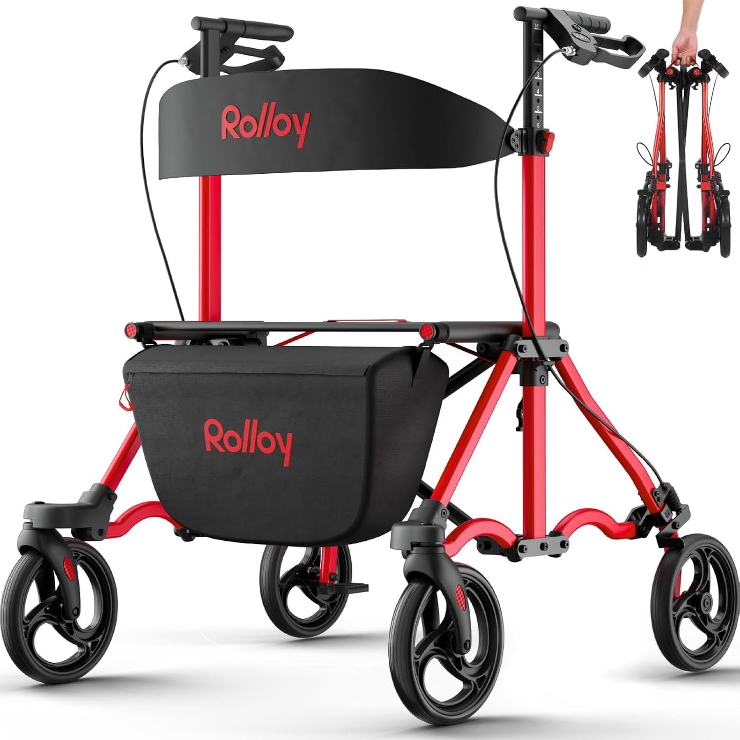 Rollator Walkers for Seniors with Seat - Ultra Compact Design