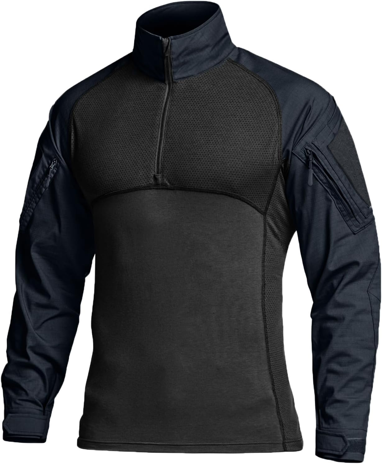 CQR Men's Combat Shirt Tactical 1/4 Zip Long Sleeve BDU Top