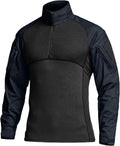CQR Men's Combat Shirt 1/4 Zip Tactical Long Sleeve (Style CGMD)