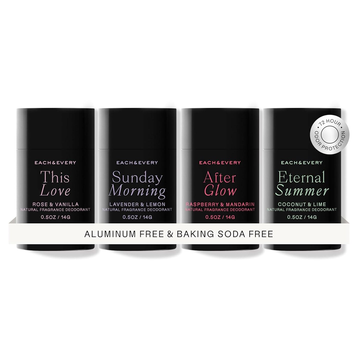 Each & Every All Natural Deodorant for Sensitive Skin - 4 Pack