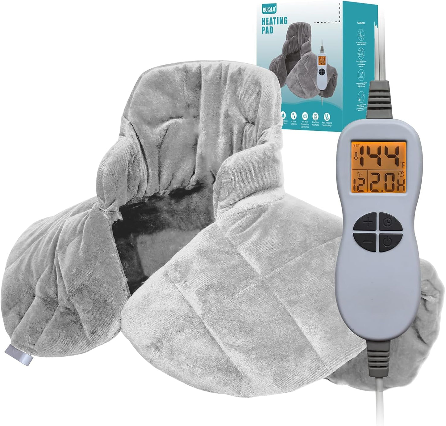 Ruqiji Neck and Shoulder Heating Pad for Pain Relief and Comfort