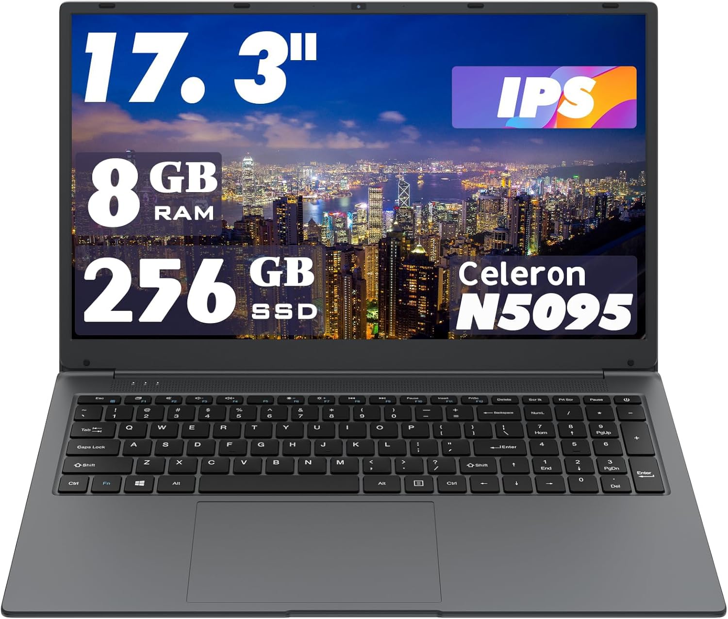 17.3-inch Laptop with Celeron N5095 Processor for Students