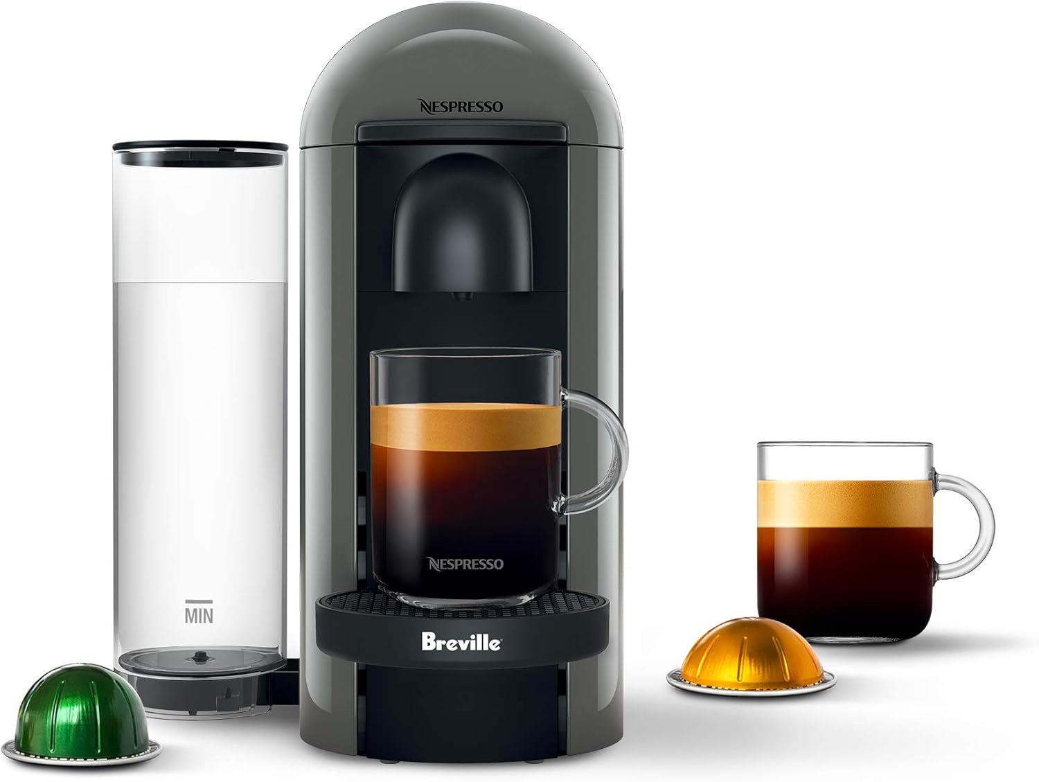 Nespresso VertuoPlus by Breville, Grey - Effortless 8 oz. Coffee & Espresso
