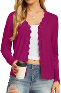 Women's Long Sleeve V-Neck Button Down Cardigan - Slim Fit Classic