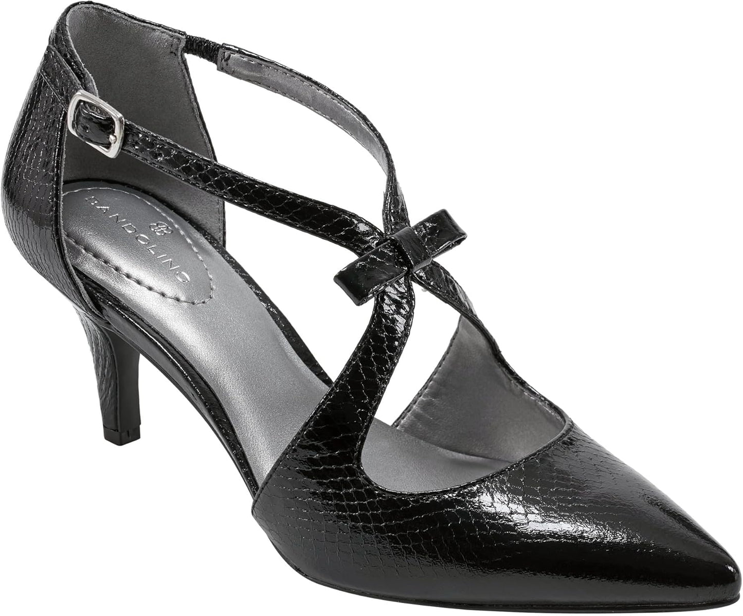 Bandolino Women's Zeffer Pump with Kitten Heel and Bow Detail