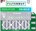 24x24x4 Air Filter MERV 8 Essential Dust & Allergy Defense - 4-Pack