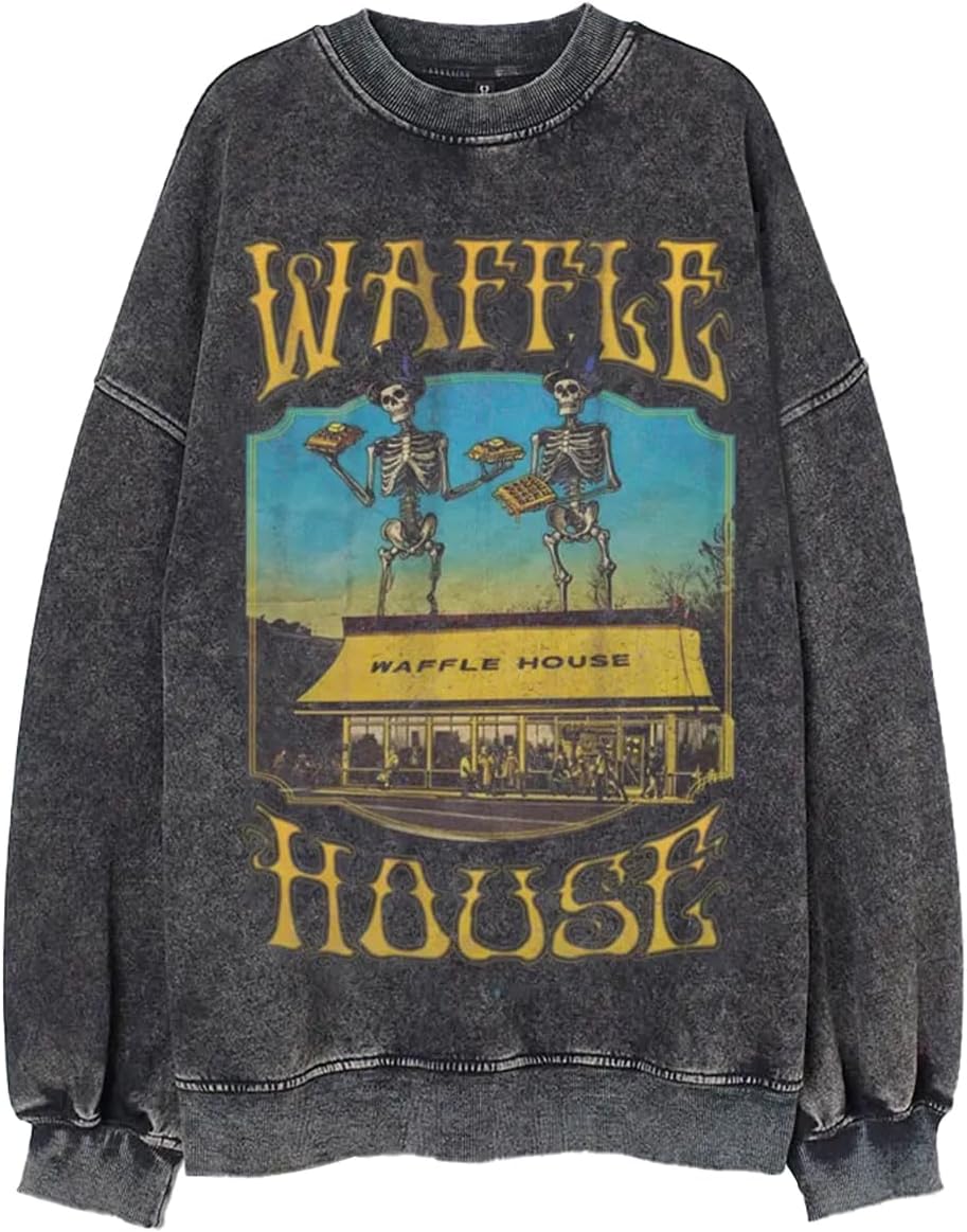 Bellelement Acid Wash Oversized Sweatshirt - Vintage Style!