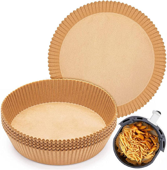 100 Non-Stick Air Fryer Liners | Oil-Proof & High Temp Resistant | 6.3 Sheets