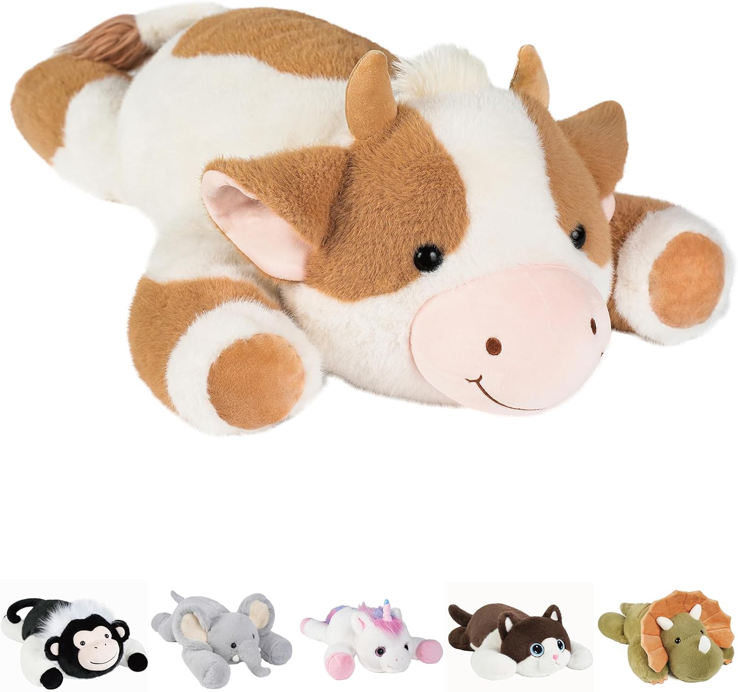 Weighted Stuffed Animals Cow - Ultra-Soft Plush Toy for All Ages