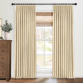 Pinch Pleated Blackout Curtains 120 in Long - Full Blackout Linen