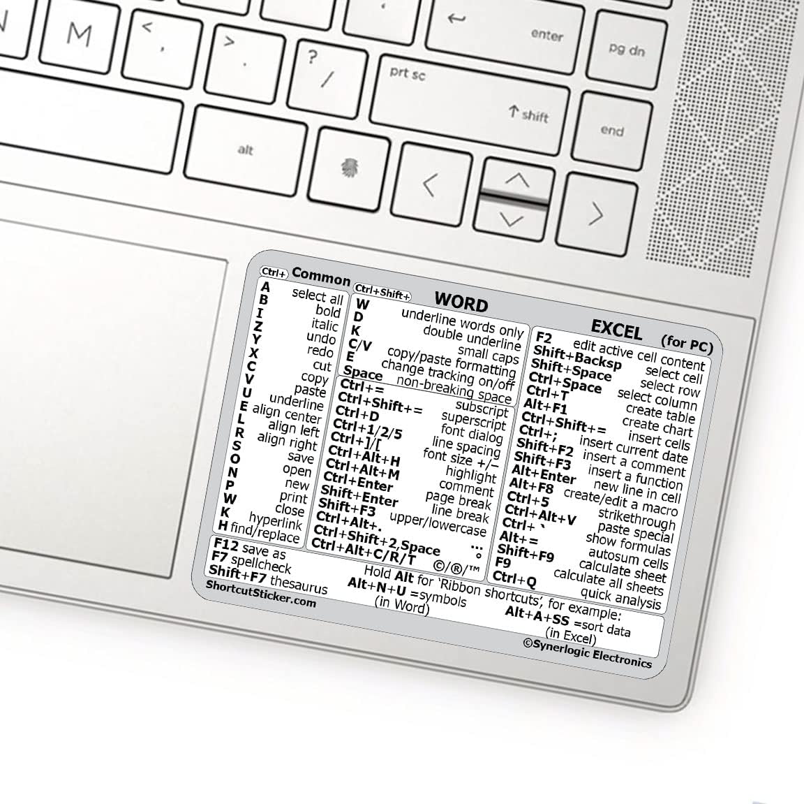 Synerlogic Windows Keyboard Shortcut Sticker''