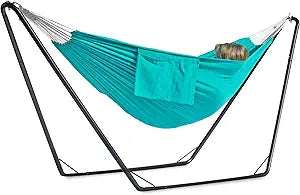Double Hammock with Stand for Outside, Comfortable & Stylish